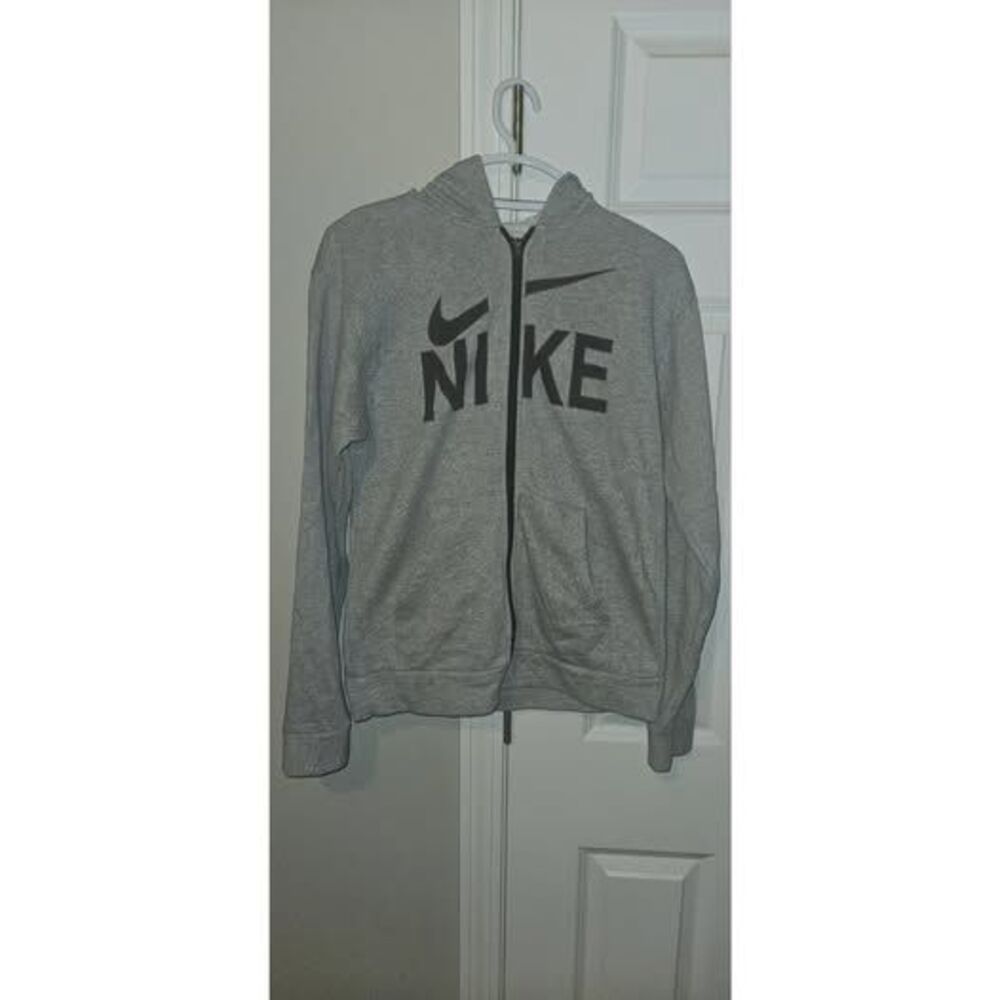 BOYS’ NIKE FULL ZIP HOODIE SWEATSHIRT, GREY, SIZE SMALL